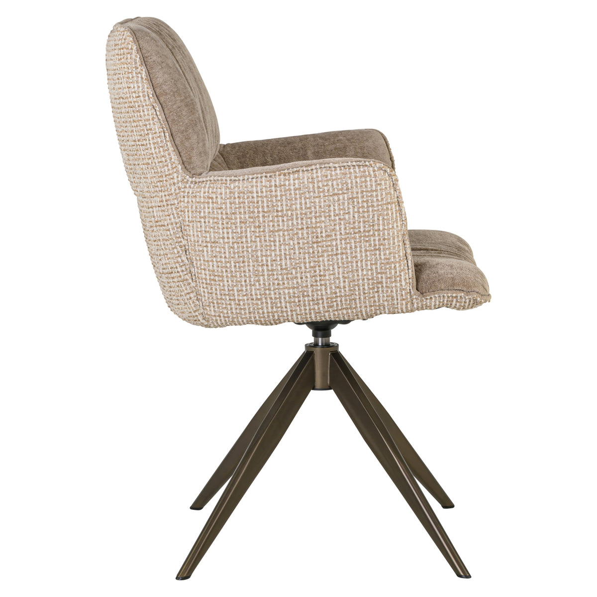 Richmond Möbel Esszimmerstuhl Chase drehbar cream blockweave | 216781