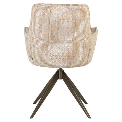 Richmond Möbel Esszimmerstuhl Chase drehbar cream blockweave | 216781