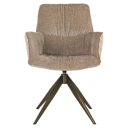 Richmond Möbel Esszimmerstuhl Chase drehbar cream blockweave | 216781