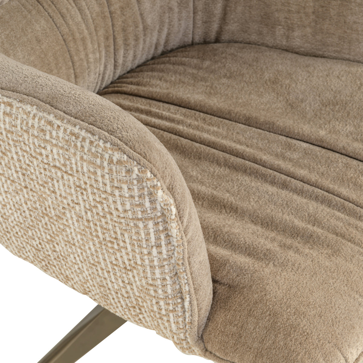 Richmond Möbel Esszimmerstuhl Chase drehbar cream blockweave | 216781