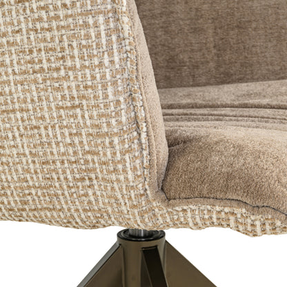 Richmond Möbel Esszimmerstuhl Chase drehbar cream blockweave | 216781