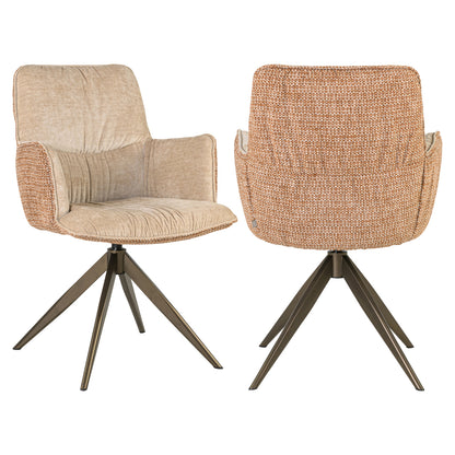 Richmond Möbel Esszimmerstuhl Chase drehbar ginger jacquard | 216782