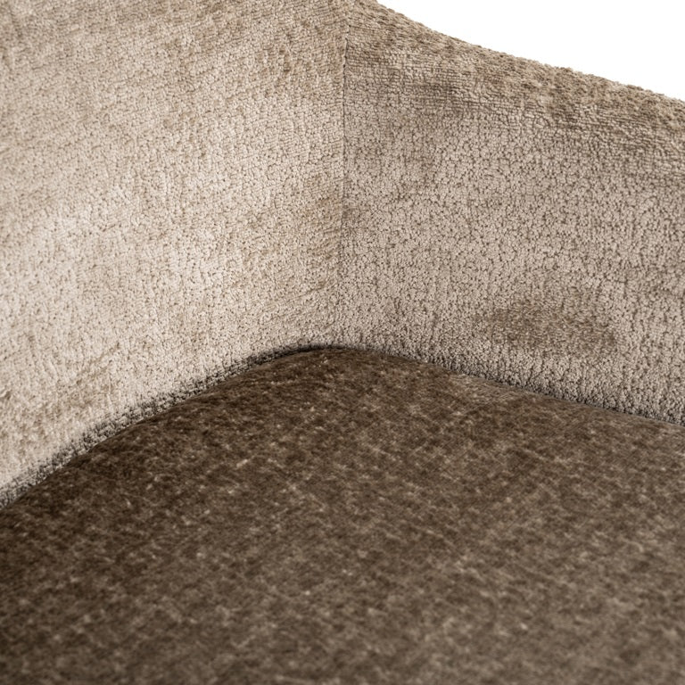 Richmond Möbel | Drehstuhl Marlon aus Chenille | Taupe