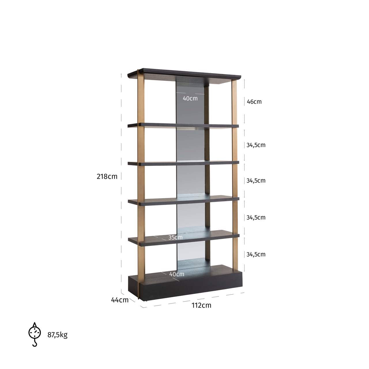 Richmond Möbel | Vitrine Alexander Jones (Rigley) | Charcoal
