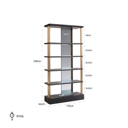 Richmond Möbel | Vitrine Alexander Jones (Rigley) | Charcoal