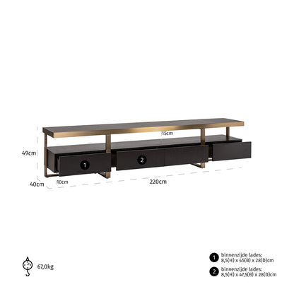 Richmond Möbel | TV-Schrank Alexander Jones (Diddley) | Charcoal