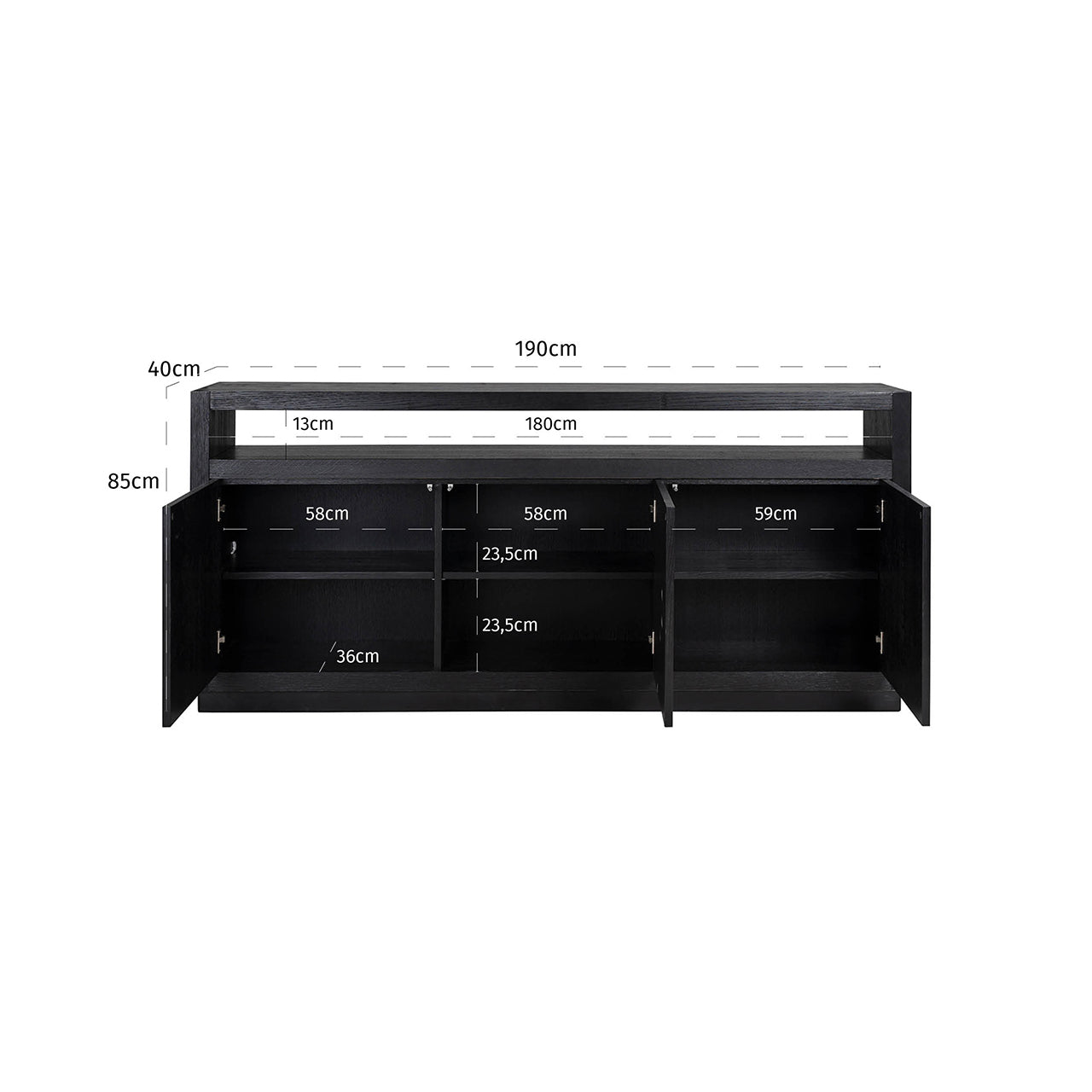 Richmond Möbel | Sideboard Oakura | Black