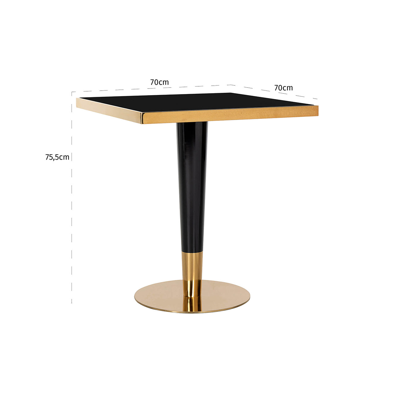 Richmond Möbel | Bistro-Tisch Can Roca | Black-gold