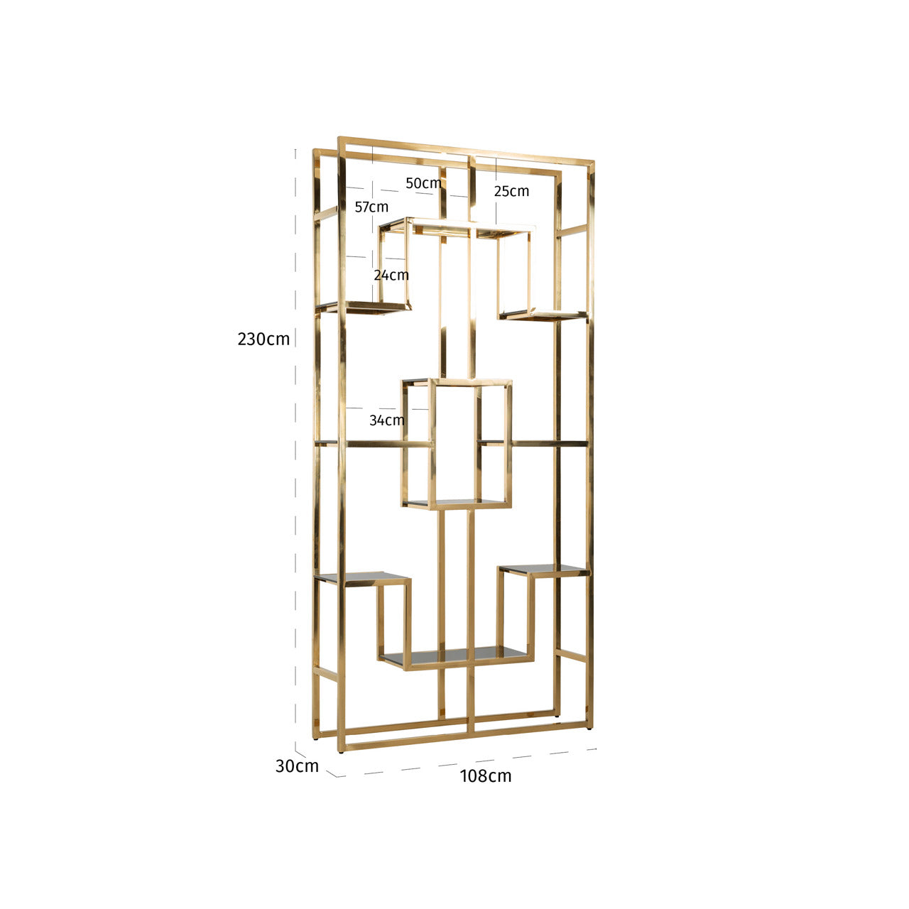 Richmond Möbel | Vitrine Magnus | Gold