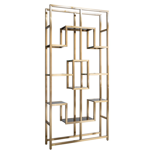 Richmond Möbel Vitrine Magnus brushed gold | 212461