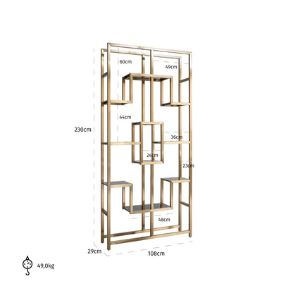 Richmond Möbel | Vitrine Magnus | Gold