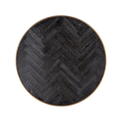 Richmond Möbel | Couchtisch Blackbone Brass (Set von 2) | Black-rustic