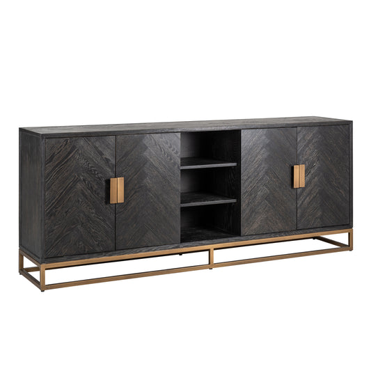 Richmond Möbel | Sideboard Blackbone Brass | Black-rustic