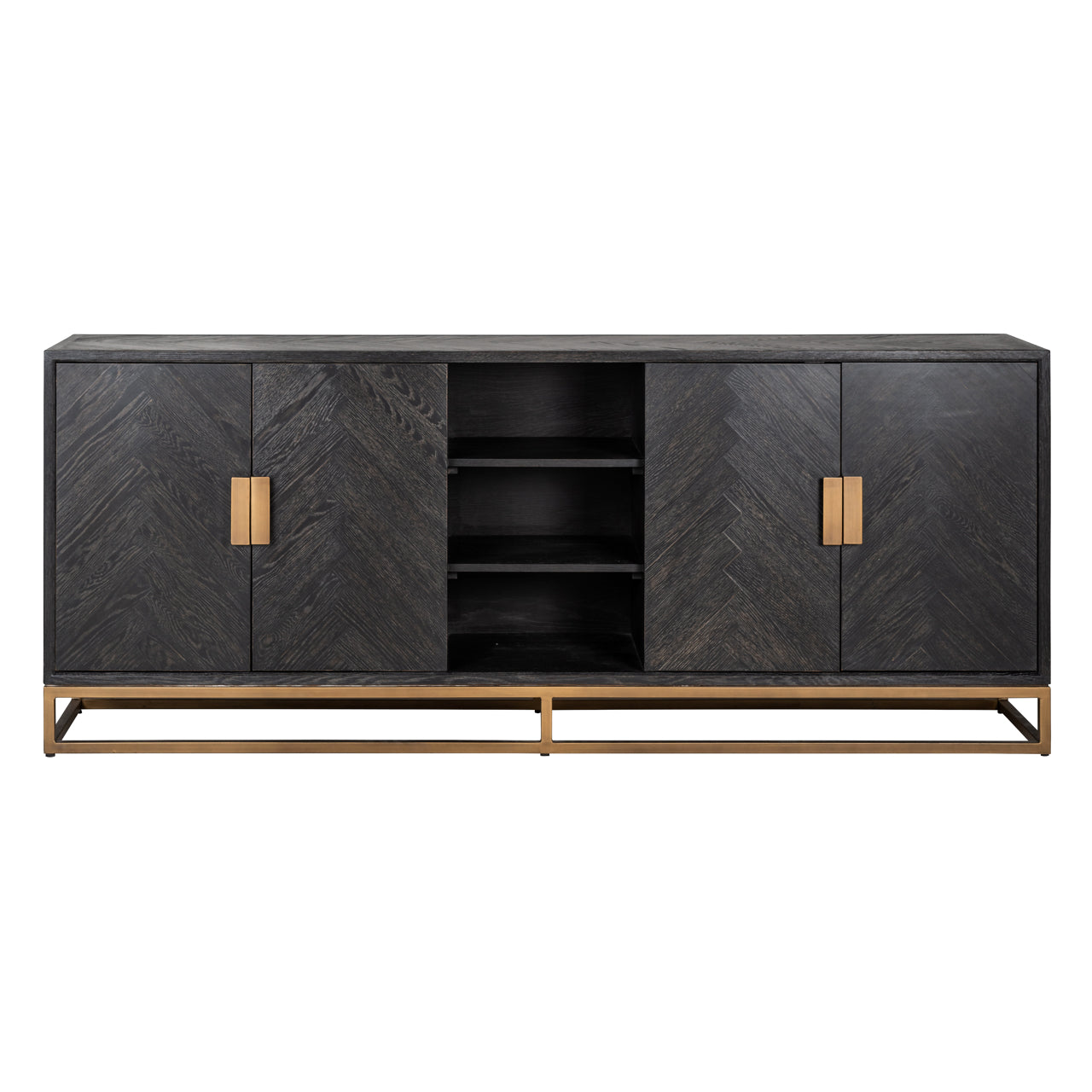Richmond Möbel | Sideboard Blackbone Brass | Black-rustic