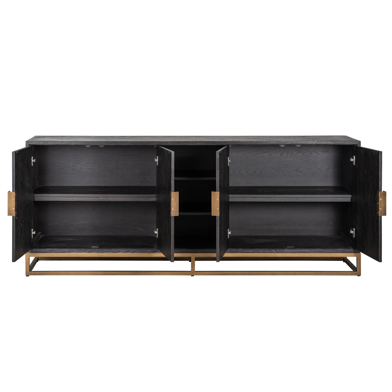 Richmond Möbel | Sideboard Blackbone Brass | Black-rustic