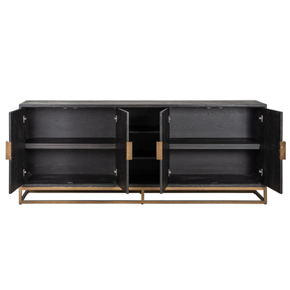 Richmond Möbel | Sideboard Blackbone Brass | Black-rustic
