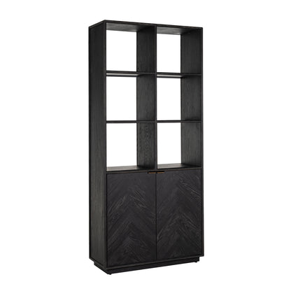 Richmond Möbel | Vitrine Blackbone Brass | Black-rustic