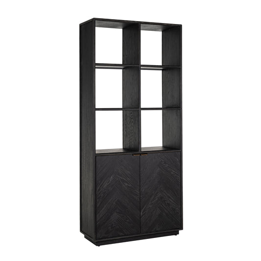 Richmond Möbel | Vitrine Blackbone Brass | Black-rustic