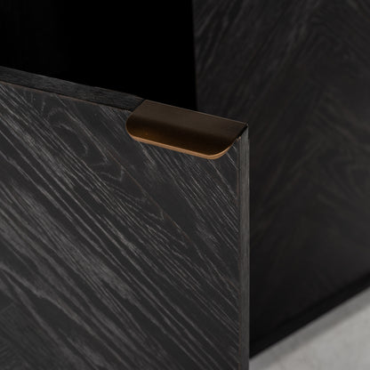 Richmond Möbel | Vitrine Blackbone Brass | Black-rustic