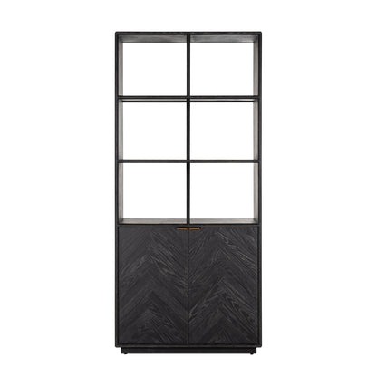Richmond Möbel | Vitrine Blackbone Brass | Black-rustic
