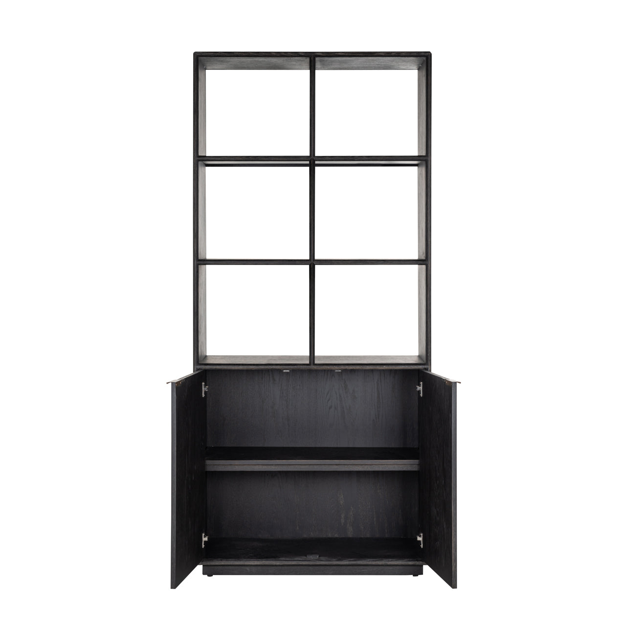 Richmond Möbel | Vitrine Blackbone Brass | Black-rustic