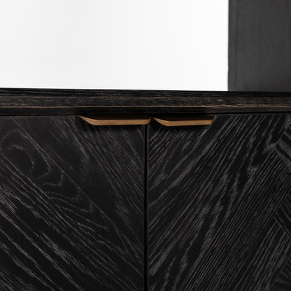 Richmond Möbel | Vitrine Blackbone Brass | Black-rustic