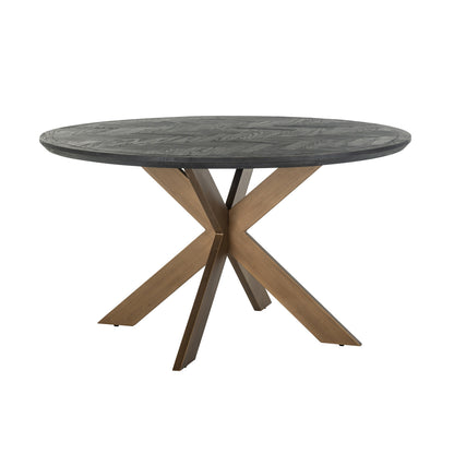 Richmond Möbel | Esstisch Blackbone Brass | Black-rustic