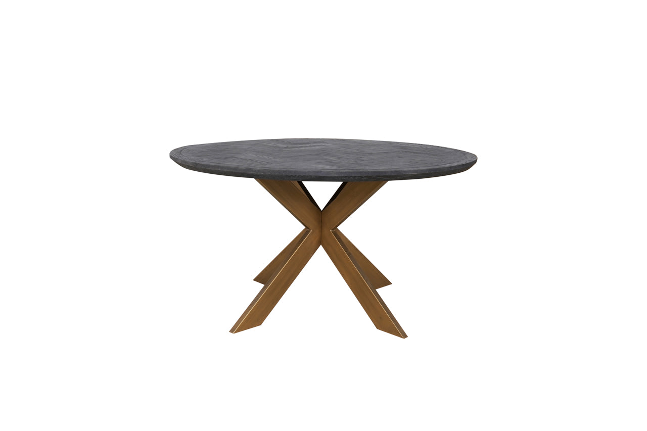 Richmond Möbel | Esstisch Blackbone Brass | Black-rustic