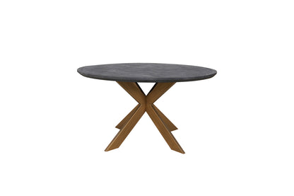 Richmond Möbel | Esstisch Blackbone Brass | Black-rustic