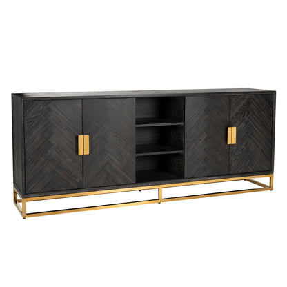 Richmond Möbel | Sideboard Blackbone Gold | Black-rustic