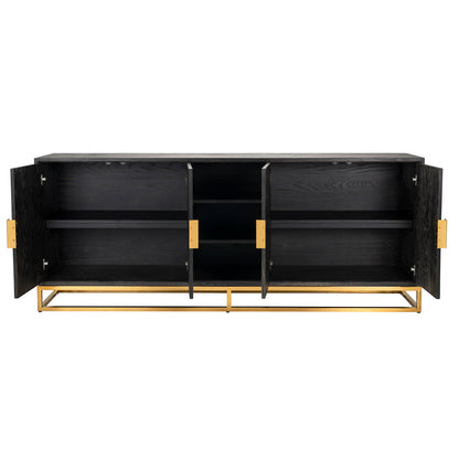 Richmond Möbel | Sideboard Blackbone Gold | Black-rustic
