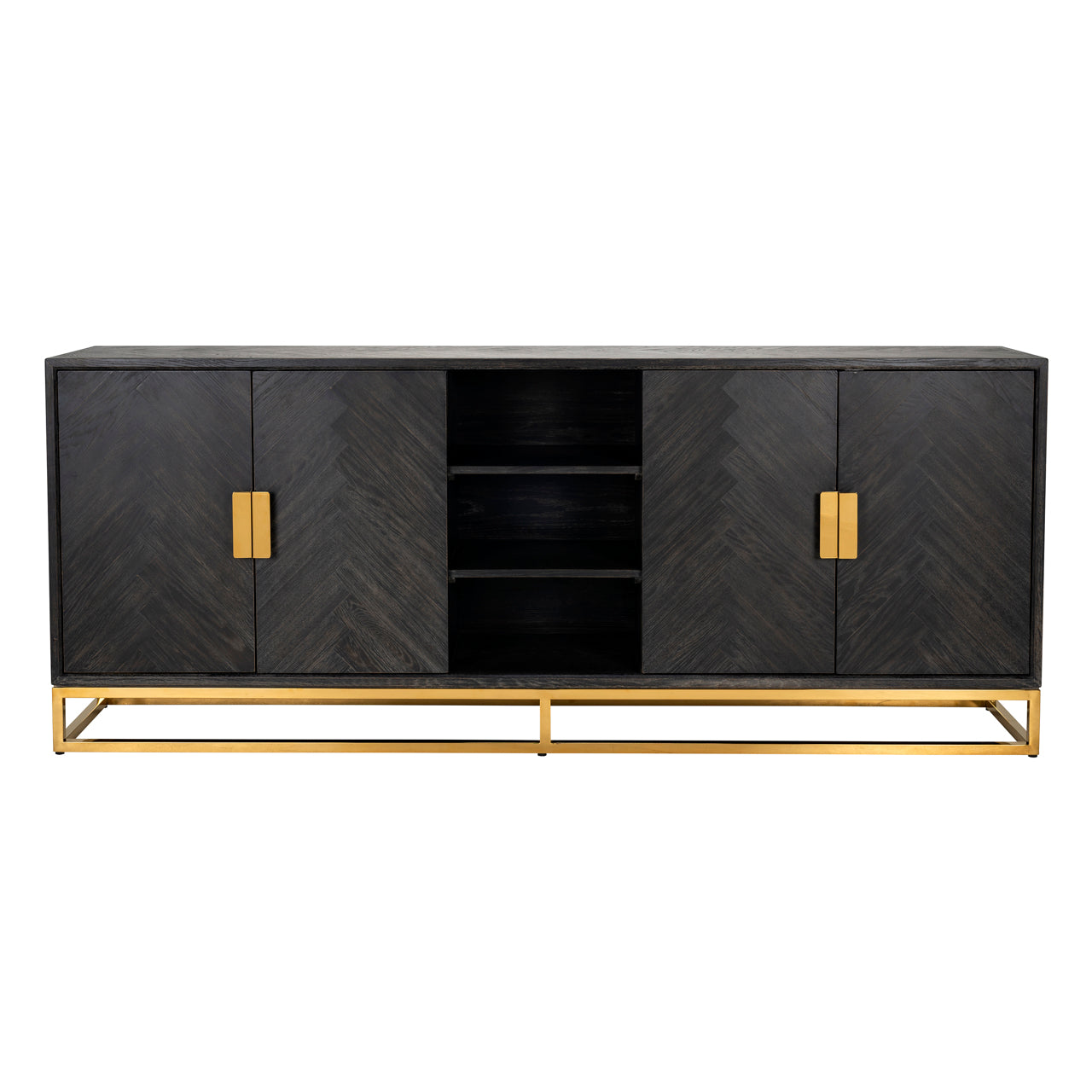 Richmond Möbel | Sideboard Blackbone Gold | Black-rustic