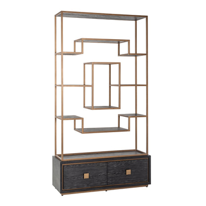 Richmond Möbel | Vitrine Hunter | Black-rustic