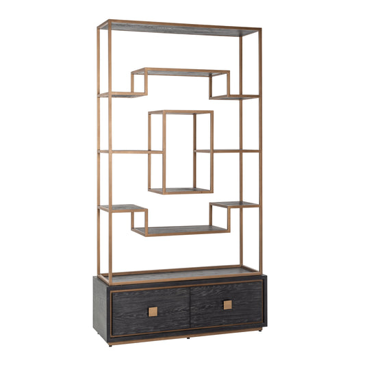 Richmond Möbel | Vitrine Hunter | Black-rustic