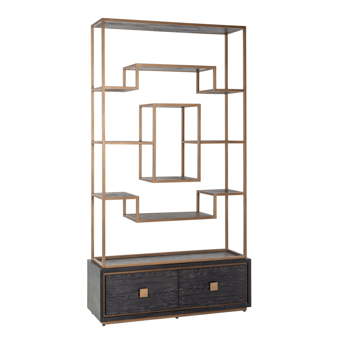 Richmond Möbel Vitrine Hunter black rustic | 210475