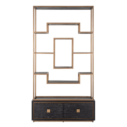 Richmond Möbel | Vitrine Hunter | Black-rustic