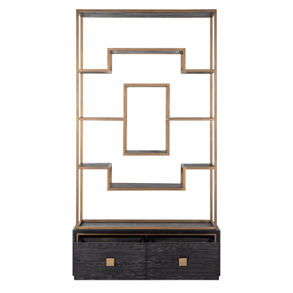 Richmond Möbel | Vitrine Hunter | Black-rustic