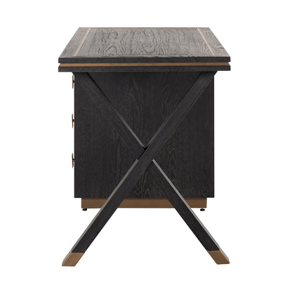 Richmond Möbel | Schreibtisch Hunter | Black-rustic
