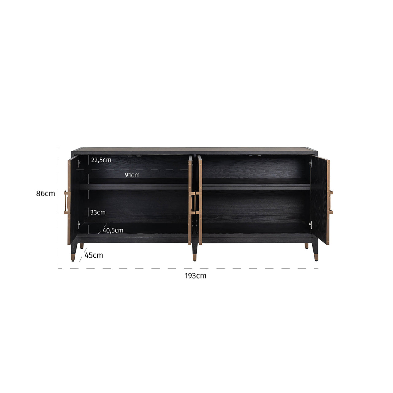 Richmond Möbel | Sideboard Bloomville | Brass-shagreen