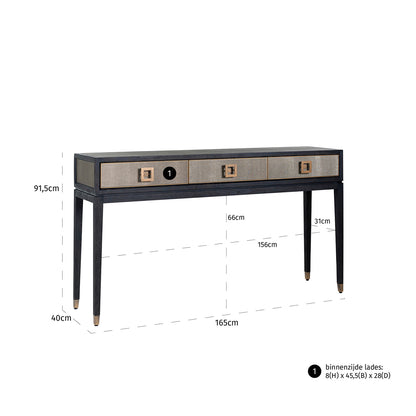 Richmond Möbel | Konsole Bloomville | Brass-shagreen