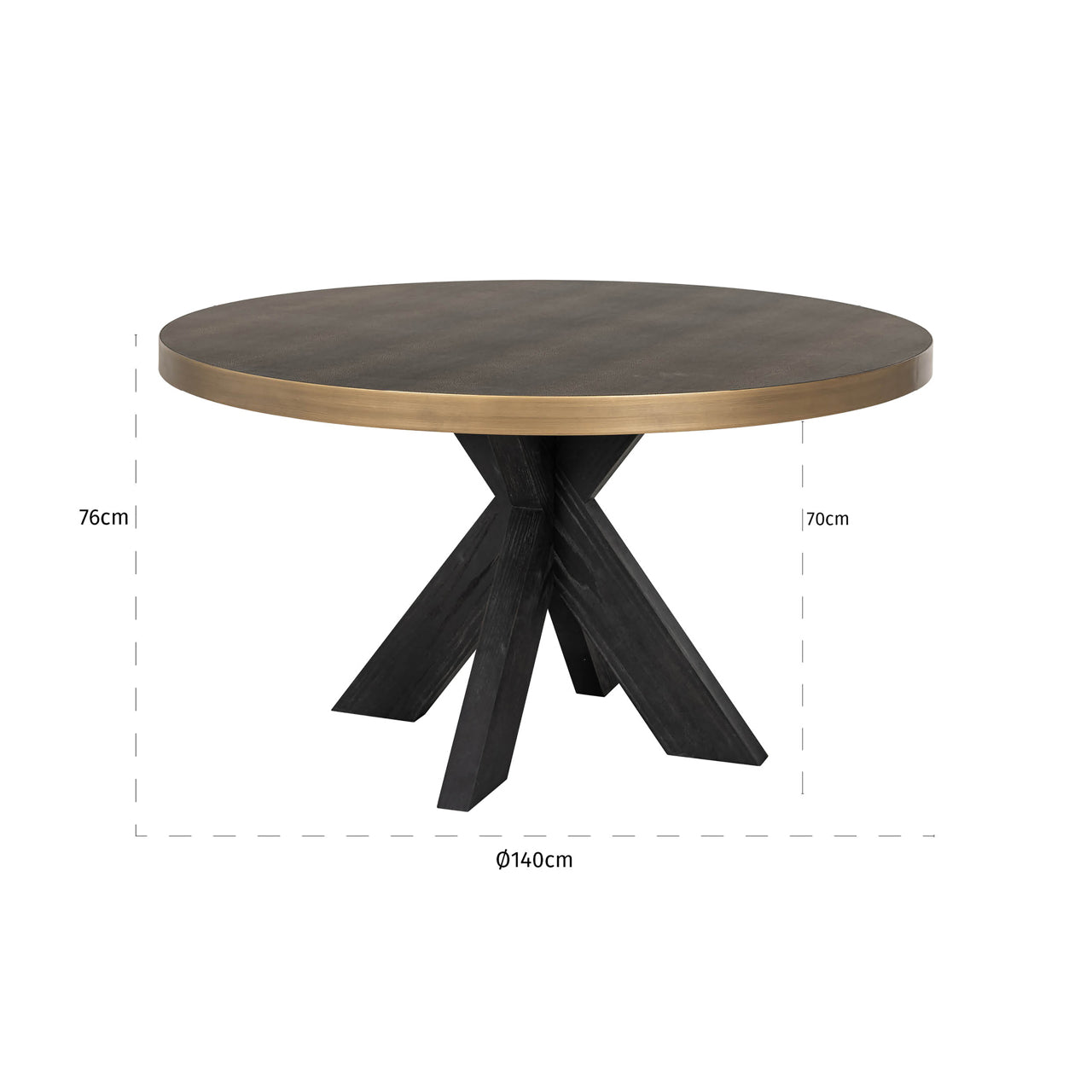 Richmond Möbel | Esstisch Bloomville top | Brass-shagreen