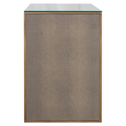 Richmond Möbel | Nachttisch Bloomville top | Brass-shagreen