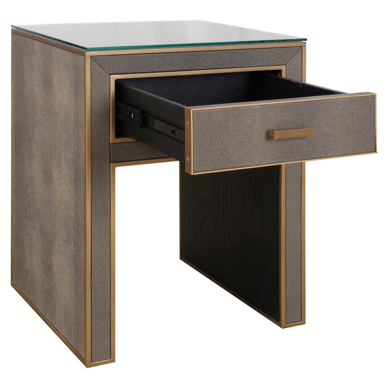 Richmond Möbel | Nachttisch Bloomville top | Brass-shagreen