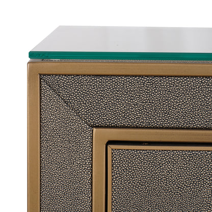 Richmond Möbel | Nachttisch Bloomville top | Brass-shagreen
