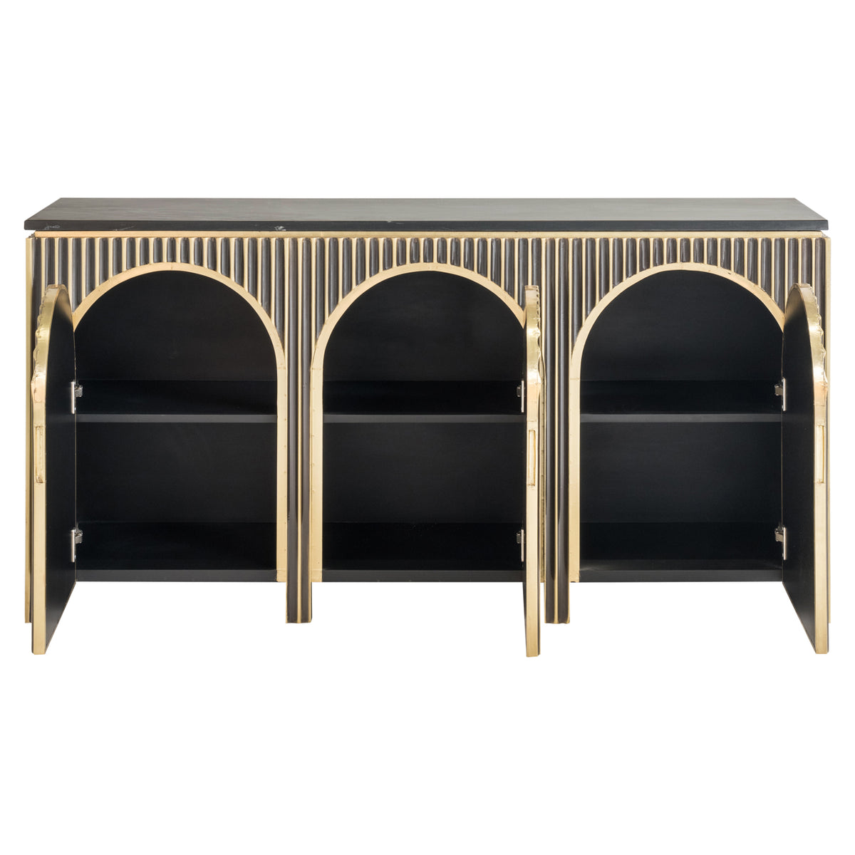 Richmond Möbel Sideboard Les Arcs brushed gold | 212710