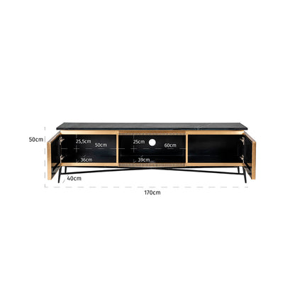 Richmond Möbel | TV-Schrank Ironville | Gold