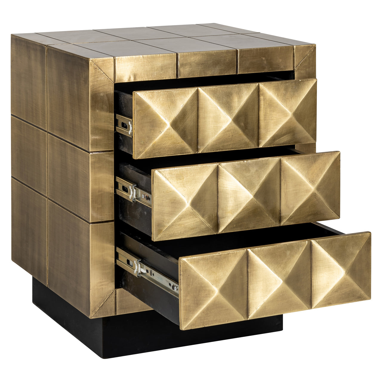 Richmond Möbel | Nachttisch Collada | Brushed-gold