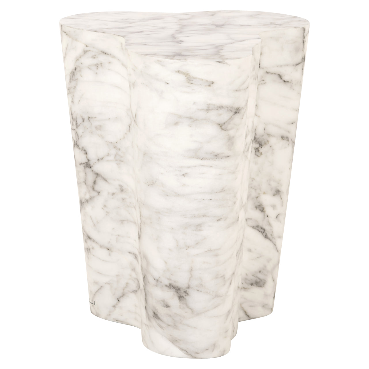 Richmond Möbel | Outdoor Beistelltisch Rockyard marble look | White