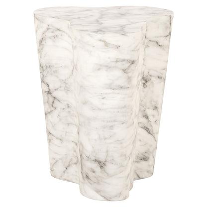 Richmond Möbel | Outdoor Beistelltisch Rockyard marble look | White
