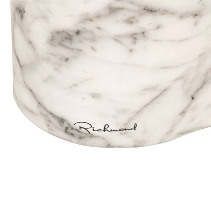 Richmond Möbel | Outdoor Beistelltisch Rockyard marble look | White